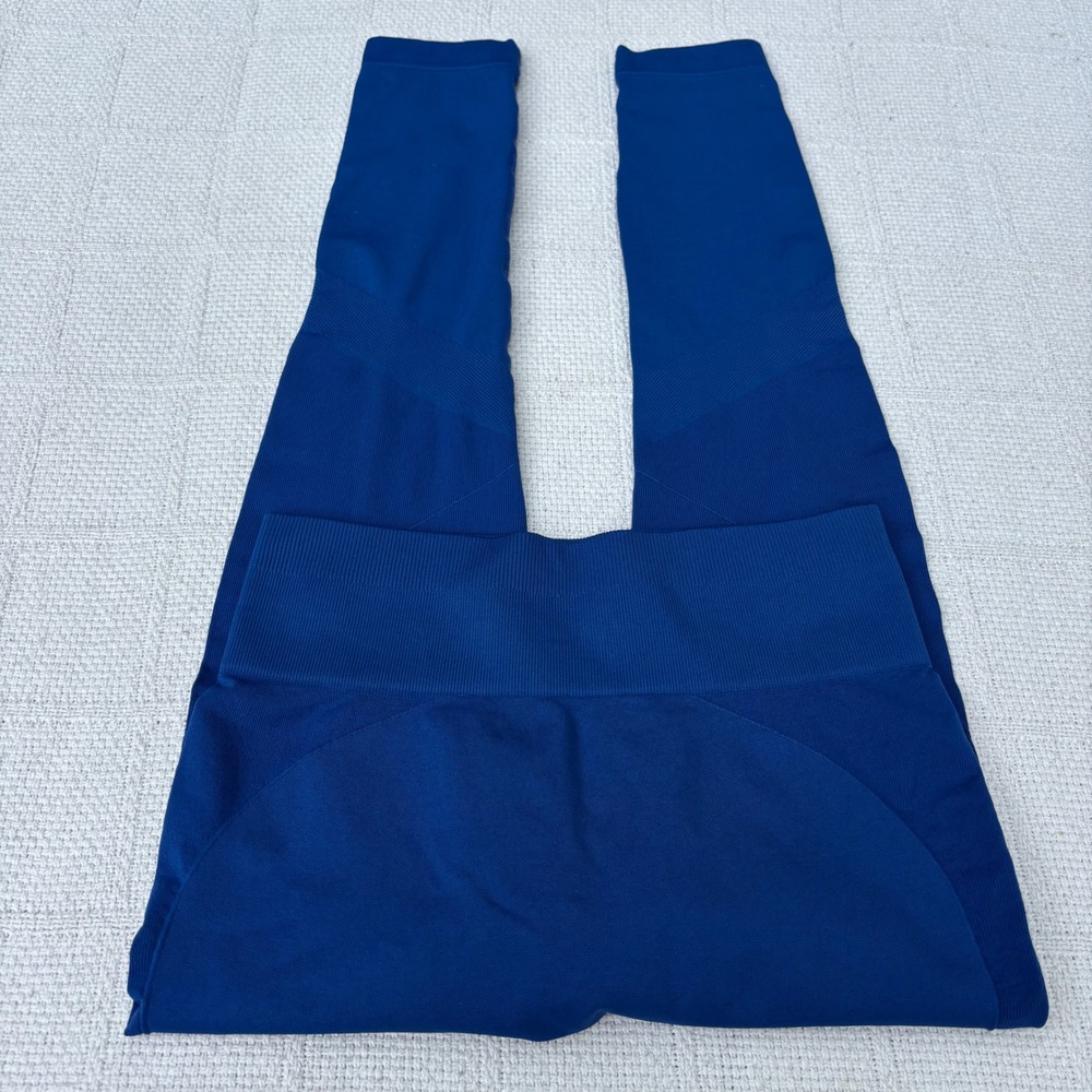 Women's Small AMAZON Royal Blue Sculpt Seamless Scrunch Workout Contour Leggings - Picture 6 of 6